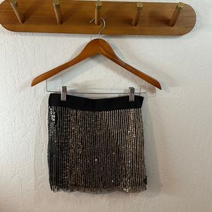 Diesel gold sequined mini skirt, size small, Taylor Swift fit!